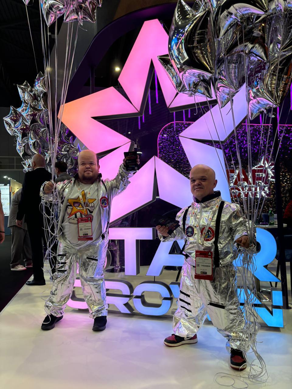 StarCrown booth with astronauts at iGB Barcelona