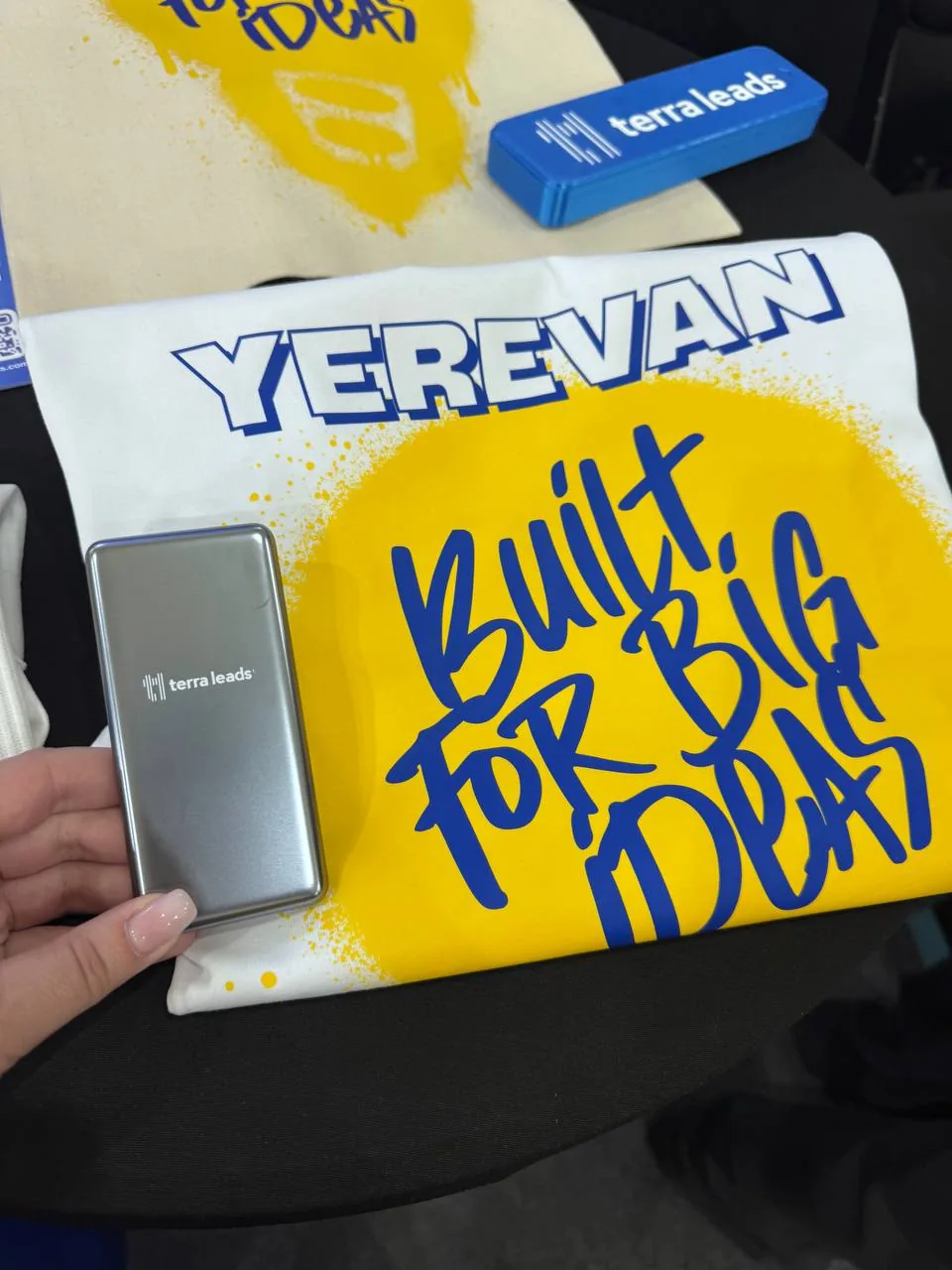 Terra Leads Yerevan T-shirt and power bank