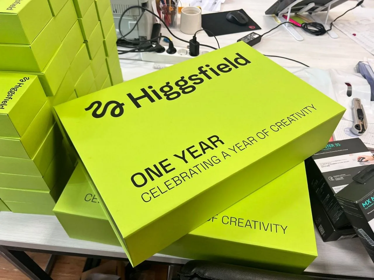 Higgsfield first-anniversary gift boxes