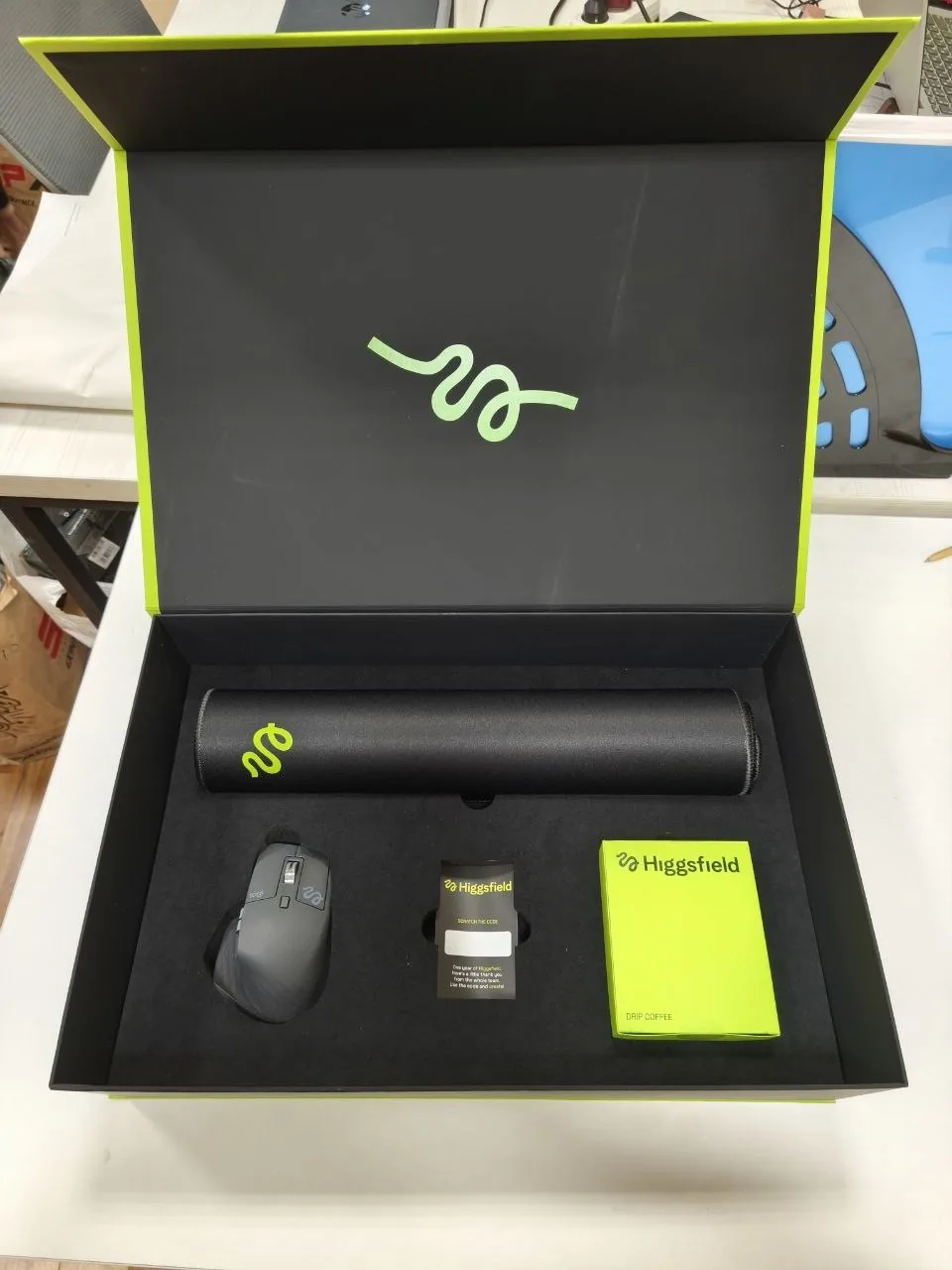 First-anniversary employee gift boxes for Higgsfield AI